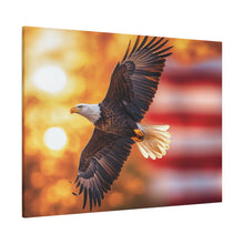 Load image into Gallery viewer, Eagle in Flight Canvas Art - 12x12 Stretched Wall Decor