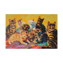 Load image into Gallery viewer, Colorful Cat Canvas Art - Vibrant Cat Portraits for Cat Lovers