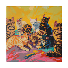 Load image into Gallery viewer, Colorful Cat Canvas Art - Vibrant Cat Portraits for Cat Lovers