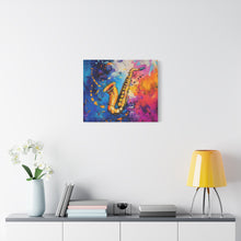 Load image into Gallery viewer, Colorful Saxophone Canvas Art - Vibrant Jazz Wall Decor