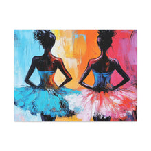 Load image into Gallery viewer, Dancing Ballerinas Canvas Wall Art, Colorful Abstract Ballet Painting, Girls Room Decor, Gift for Dance Lovers, Modern Art