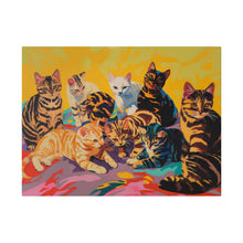 Load image into Gallery viewer, Colorful Cat Canvas Art - Vibrant Cat Portraits for Cat Lovers