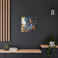 Load image into Gallery viewer, Saxophone Art Canvas, Jazz Decor, Music Lover Gift, Home Wall Art, Portrait Painting, Modern Artwork, Unique Gift Idea