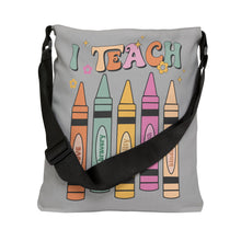 Load image into Gallery viewer, Adjustable Tote Bag (AOP) - I Teach