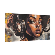 Load image into Gallery viewer, Artistic Matte Canvas Print - Stylish Woman with Headphones