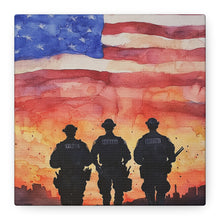 Load image into Gallery viewer, Inspirational Police Wall Art Canvas - Support Our Heroes