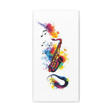 Load image into Gallery viewer, Vibrant Saxophone Art Canvas Print - Colorful Wall Decor