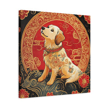Load image into Gallery viewer, Lunar Year of the Dog Art Canvas - Stretched Wall Decor for Dog Lovers
