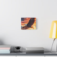 Load image into Gallery viewer, Patriotic Eagle Canvas Wall Art - 1.25" Stretched Frame