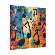 Load image into Gallery viewer, Vibrant Music Note Canvas Art - Colorful Stretched Wall Decor