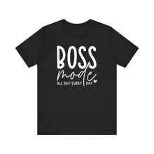 Load image into Gallery viewer, Boss Mode Unisex Jersey Tee - Motivational Short Sleeve Shirt for Entrepreneurs