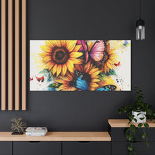 Load image into Gallery viewer, Vibrant Floral Canvas Wall Art, Butterfly Decor