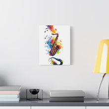 Load image into Gallery viewer, Vibrant Saxophone Art Canvas Print - Colorful Wall Decor