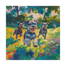 Load image into Gallery viewer, Vibrant Schnauzer Dogs Canvas Wall Art