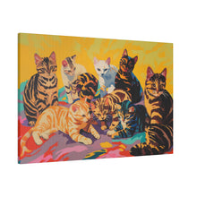 Load image into Gallery viewer, Colorful Cat Canvas Art - Vibrant Cat Portraits for Cat Lovers