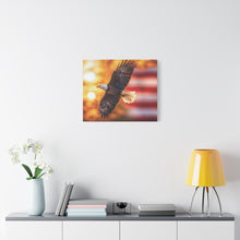 Load image into Gallery viewer, Eagle in Flight Canvas Art - 12x12 Stretched Wall Decor