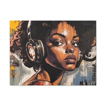 Load image into Gallery viewer, Artistic Matte Canvas Print - Stylish Woman with Headphones