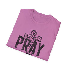 Load image into Gallery viewer, Leopard Print Pray Unisex Softstyle T-Shirt – Faith-Inspired Casual Wear