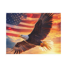 Load image into Gallery viewer, Patriotic Eagle Canvas Wall Art - 1.25" Stretched Frame