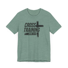 Load image into Gallery viewer, Faith Inspired Unisex Jersey Tee - 'Cross Training' with John 3:16