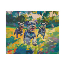 Load image into Gallery viewer, Vibrant Schnauzer Dogs Canvas Wall Art
