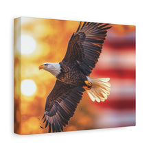 Load image into Gallery viewer, Eagle in Flight Canvas Art - 12x12 Stretched Wall Decor