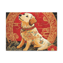 Load image into Gallery viewer, Lunar Year of the Dog Art Canvas - Stretched Wall Decor for Dog Lovers