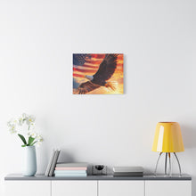 Load image into Gallery viewer, Patriotic Eagle Canvas Wall Art - 1.25" Stretched Frame