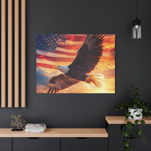Load image into Gallery viewer, Patriotic Eagle Canvas Wall Art - 1.25" Stretched Frame