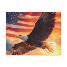Load image into Gallery viewer, Patriotic Eagle Canvas Wall Art - 1.25" Stretched Frame