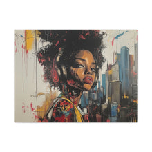 Load image into Gallery viewer, Urban Chic Canvas Art - Vibrant Female Portrait with Headphones