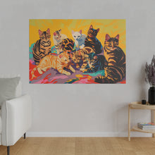 Load image into Gallery viewer, Colorful Cat Canvas Art - Vibrant Cat Portraits for Cat Lovers