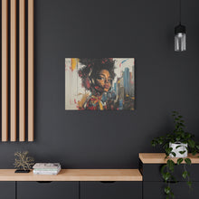 Load image into Gallery viewer, Urban Chic Canvas Art - Vibrant Female Portrait with Headphones