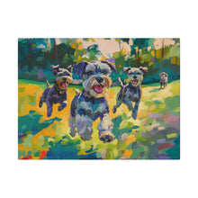 Load image into Gallery viewer, Vibrant Schnauzer Dogs Canvas Wall Art