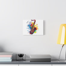 Load image into Gallery viewer, Vibrant Saxophone Art Canvas Print - Colorful Wall Decor