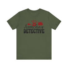 Load image into Gallery viewer, Armchair Detective Tee - Unisex Jersey Short Sleeve Shirt for Mystery Lovers