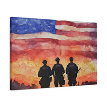 Load image into Gallery viewer, Inspirational Police Wall Art Canvas - Support Our Heroes