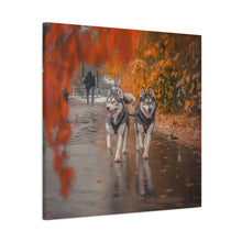 Load image into Gallery viewer, Husky Wall Art Canvas - Autumn Vibes Home Decor