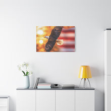 Load image into Gallery viewer, Eagle in Flight Canvas Art - 12x12 Stretched Wall Decor