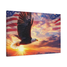 Load image into Gallery viewer, Eagle Sunset Canvas Wall Art - Patriotic Home Decor