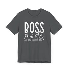 Load image into Gallery viewer, Boss Mode Unisex Jersey Tee - Motivational Short Sleeve Shirt for Entrepreneurs