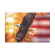 Load image into Gallery viewer, Eagle in Flight Canvas Art - 12x12 Stretched Wall Decor