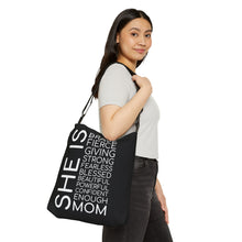 Load image into Gallery viewer, Adjustable Tote Bag (AOP) - She is