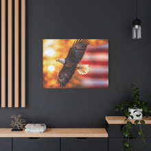 Load image into Gallery viewer, Eagle in Flight Canvas Art - 12x12 Stretched Wall Decor