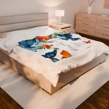 Load image into Gallery viewer, Butterfly Plush Blanket