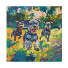 Load image into Gallery viewer, Vibrant Schnauzer Dogs Canvas Wall Art