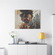 Load image into Gallery viewer, Urban Chic Canvas Art - Vibrant Female Portrait with Headphones