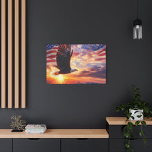 Load image into Gallery viewer, Eagle Sunset Canvas Wall Art - Patriotic Home Decor