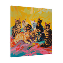 Load image into Gallery viewer, Colorful Cat Canvas Art - Vibrant Cat Portraits for Cat Lovers