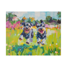 Load image into Gallery viewer, Playful Schnauzer Dogs Canvas Art